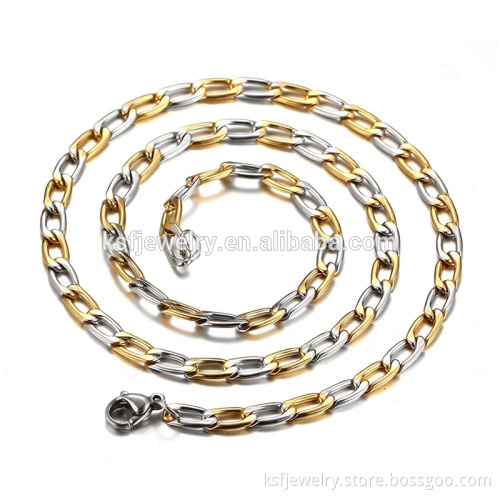 Fashion Silver&Gold Stainless Steel Jewelry Chain Necklaces for Women